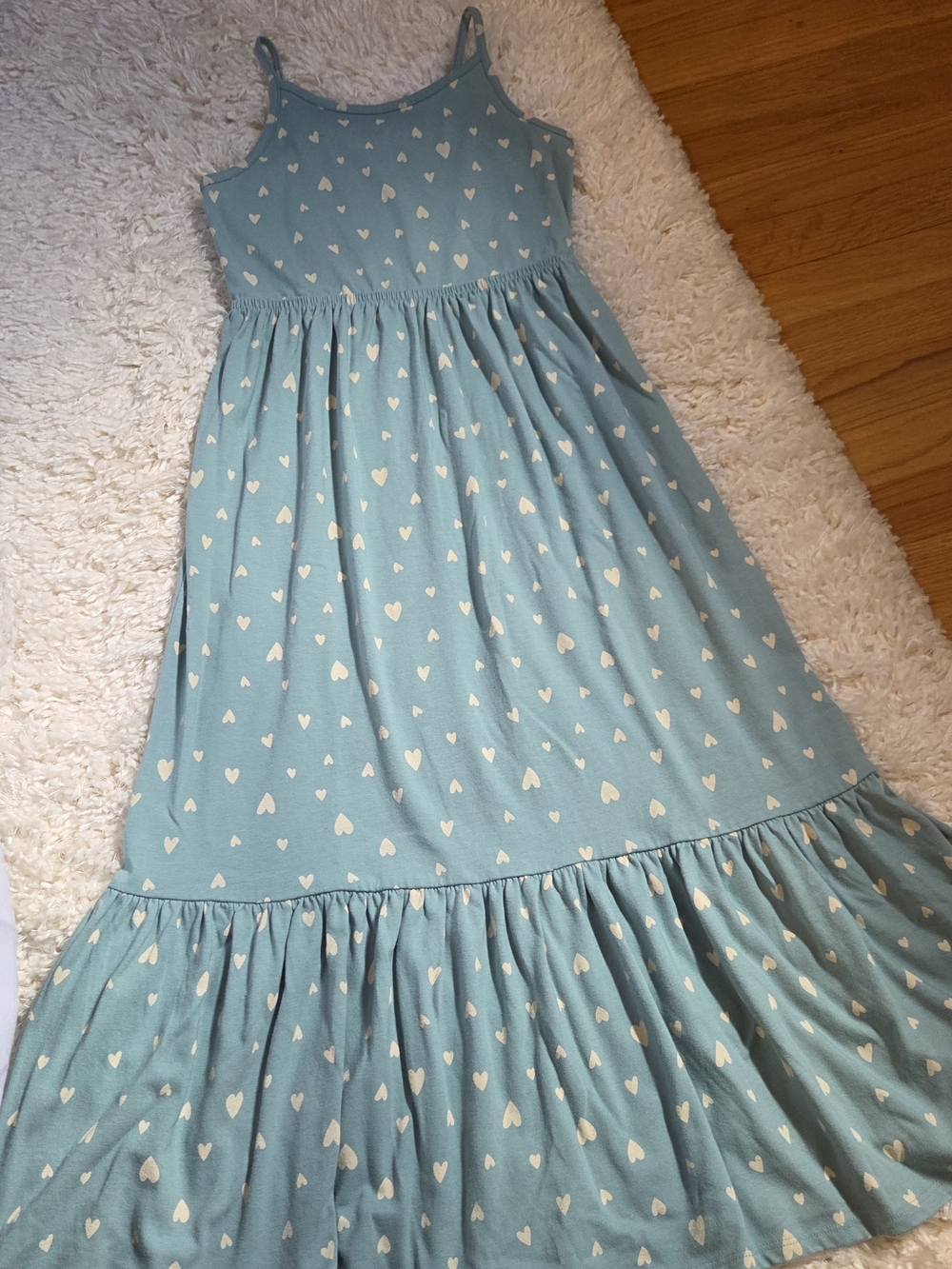 Girls Heart-Print Maxi Dress